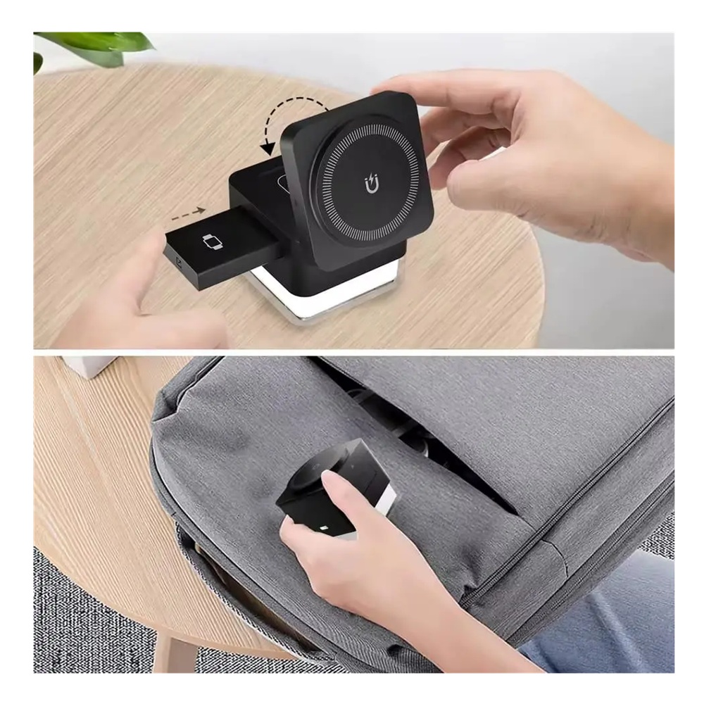 ESTACION DE CARGA CON LUZ 3 EN 1 PARA IPHONE WATCH Y AIRPODS - 4