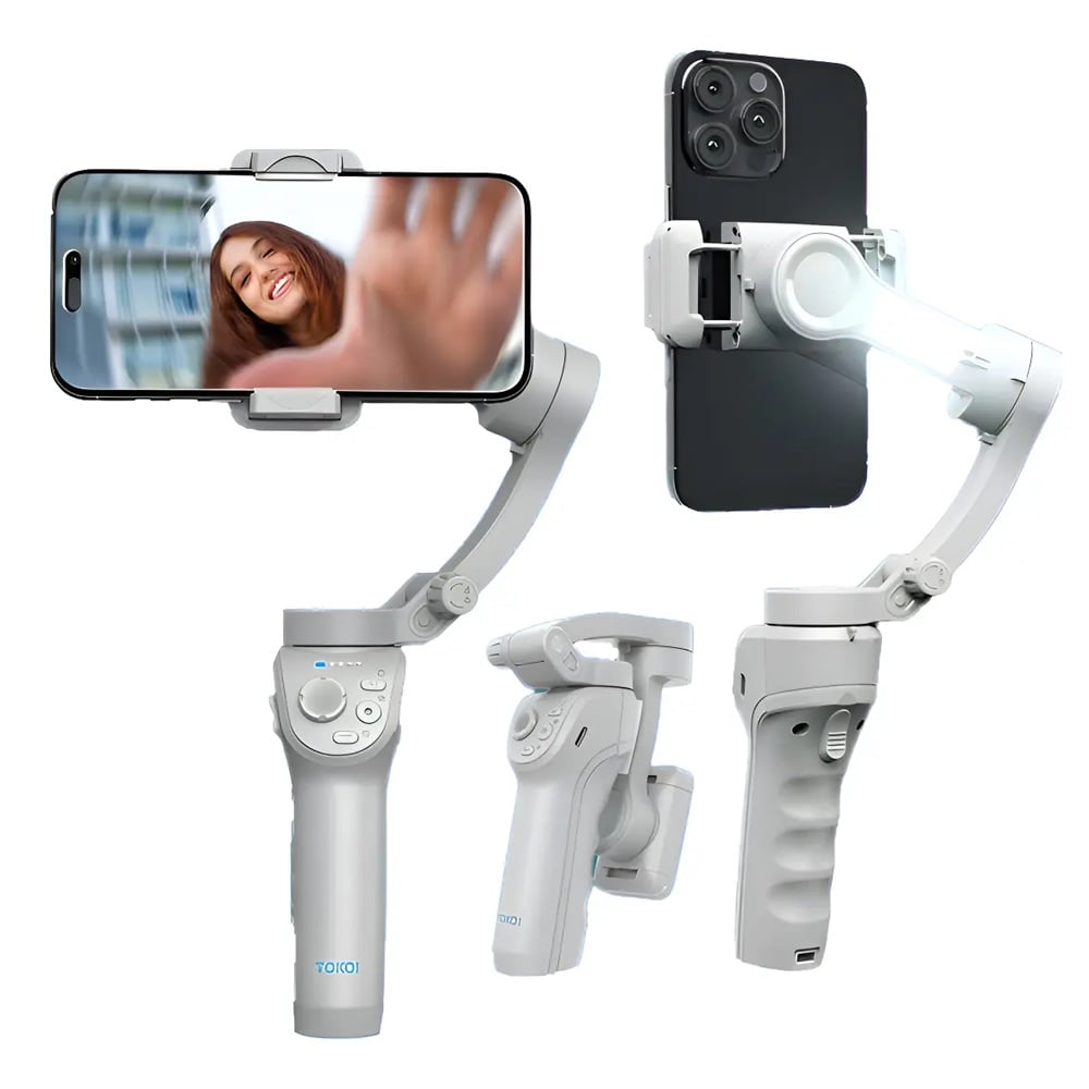 MINI TRIPODE ESTABILIZADOR 3 EJES CELULAR LUZ LED CON SEGUIMIENTO DE ROSTRO - 1