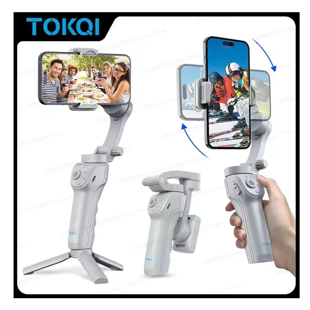 MINI TRIPODE ESTABILIZADOR 3 EJES CELULAR LUZ LED CON SEGUIMIENTO DE ROSTRO - 3