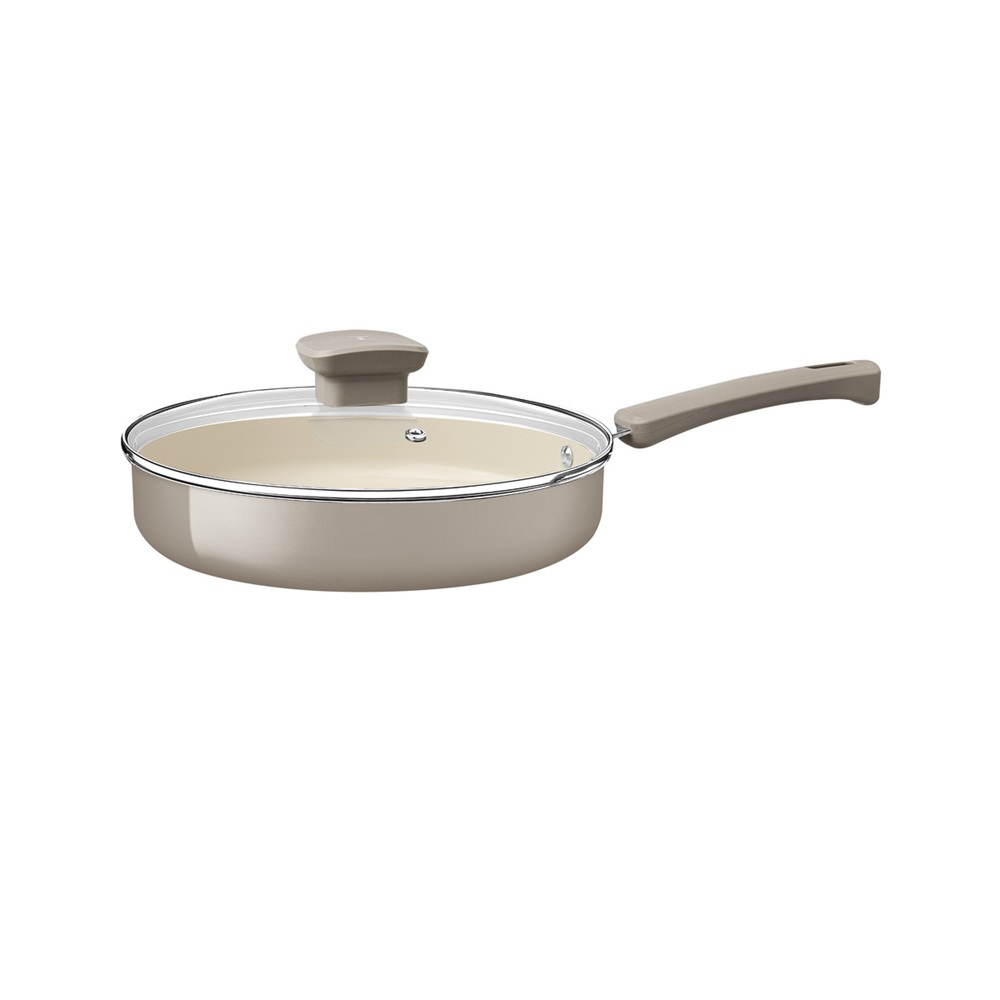 SARTEN TRAMONTINA VERONESE CERAMICA CON TAPA DE VIDRIO 22 CM DIAMETRO - 1