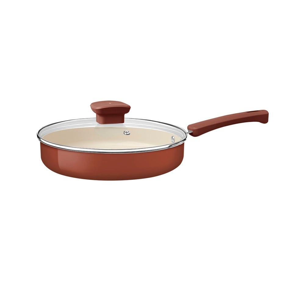 SARTEN TRAMONTINA VERONESE CERAMICA CON TAPA DE VIDRIO 22 CM DIAMETRO - 2