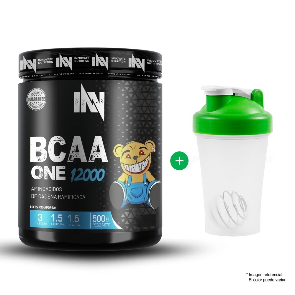 AMINOÁCIDO INNOVATION NUTRITION BCAA ONE 12000 500G FRUIT PUNCH + SHAKER - 1