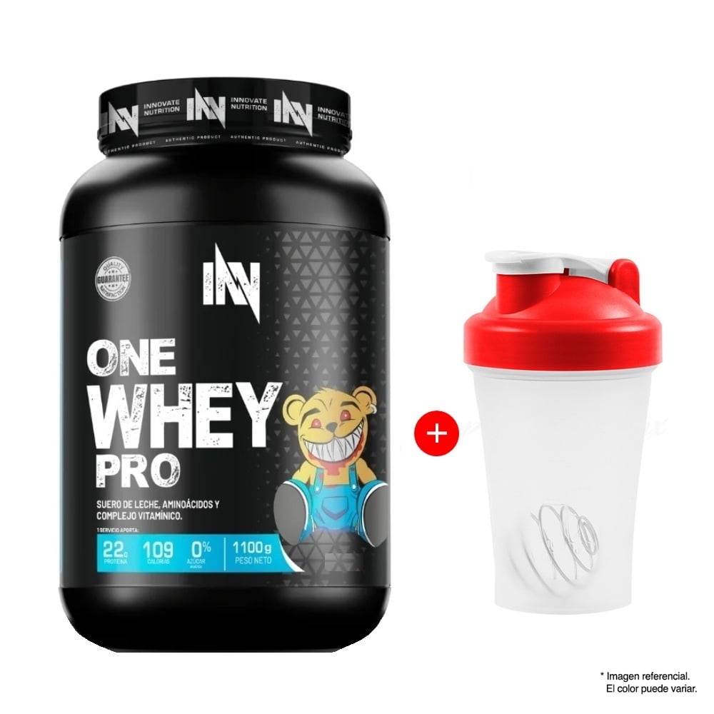 PROTEÍNA INN ONE WHEY PRO 1.1 KG VAINILLA + SHAKER - 1