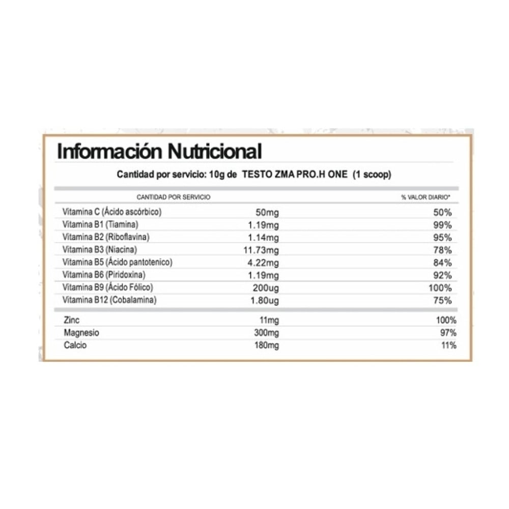MULTIVITAMÍNICO ZMA PRO.H ONE DE 300 G. INN MÁS SHAKER - 3