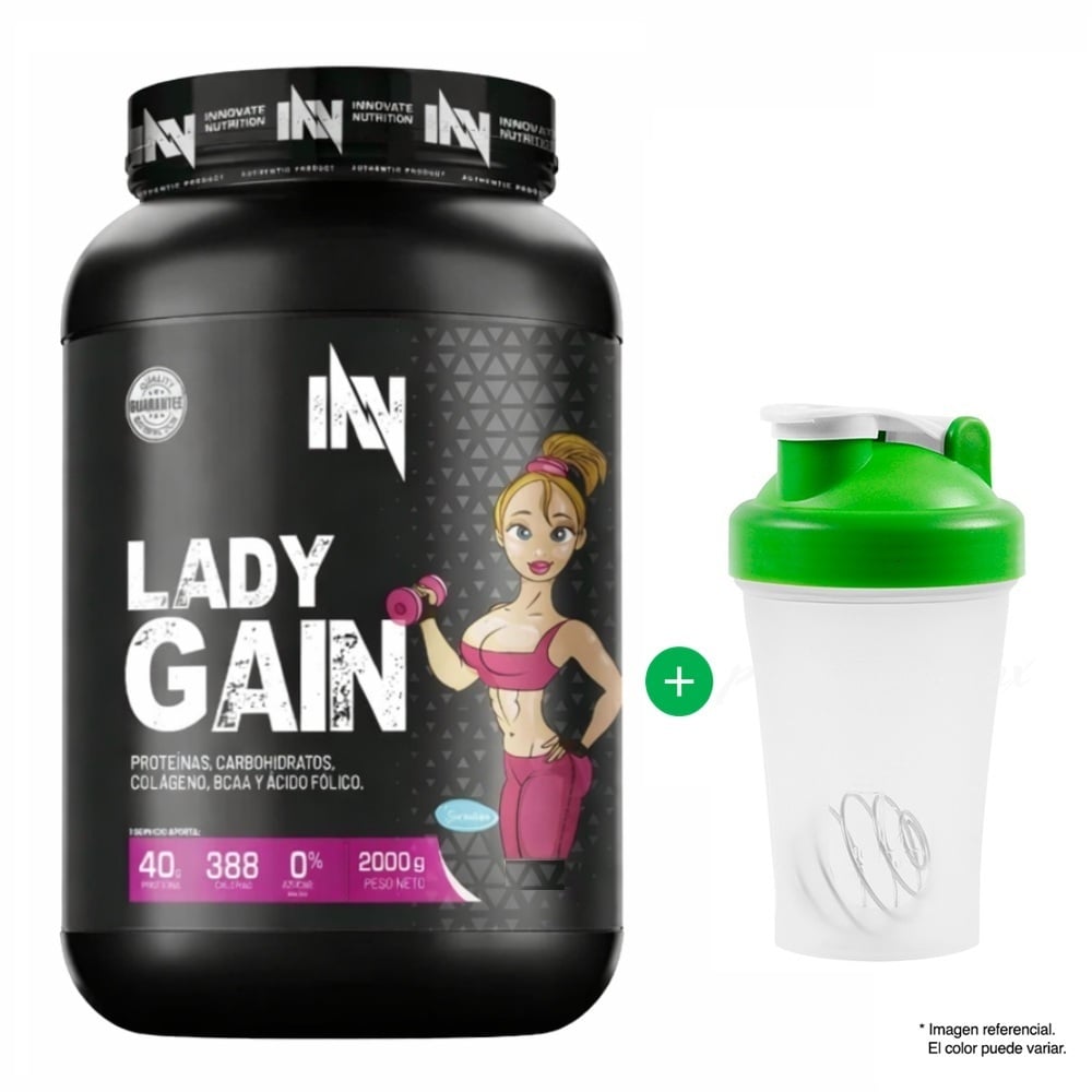 PROTEÍNA INNOVATE NUTRITION LADY GAIN 2 KG VAINILLA + SHAKER - 1