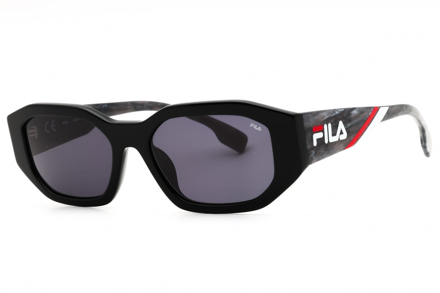 LENTES FILA SFI315 0700 NEGRO BRILLANTE Y GRIS OSCURO MODELO AUTENTICO - 1