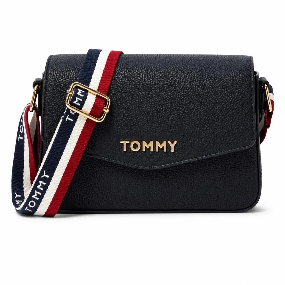 CARTERA CROSSBODY BANDOLERA TOMMY HILFIGER FLAP REESE II NEGRO - 1