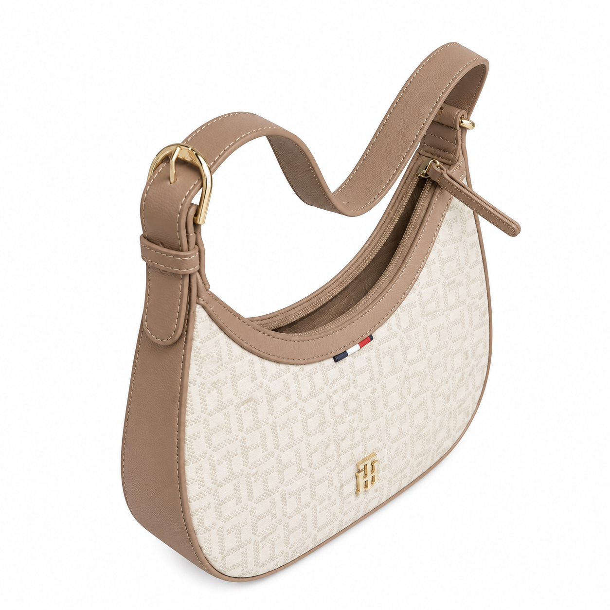 CARTERA DE HOMBRO BAGUETTE TOMMY HILFIGER MONOGRAM SHOULDER BAG BEIGE - 2