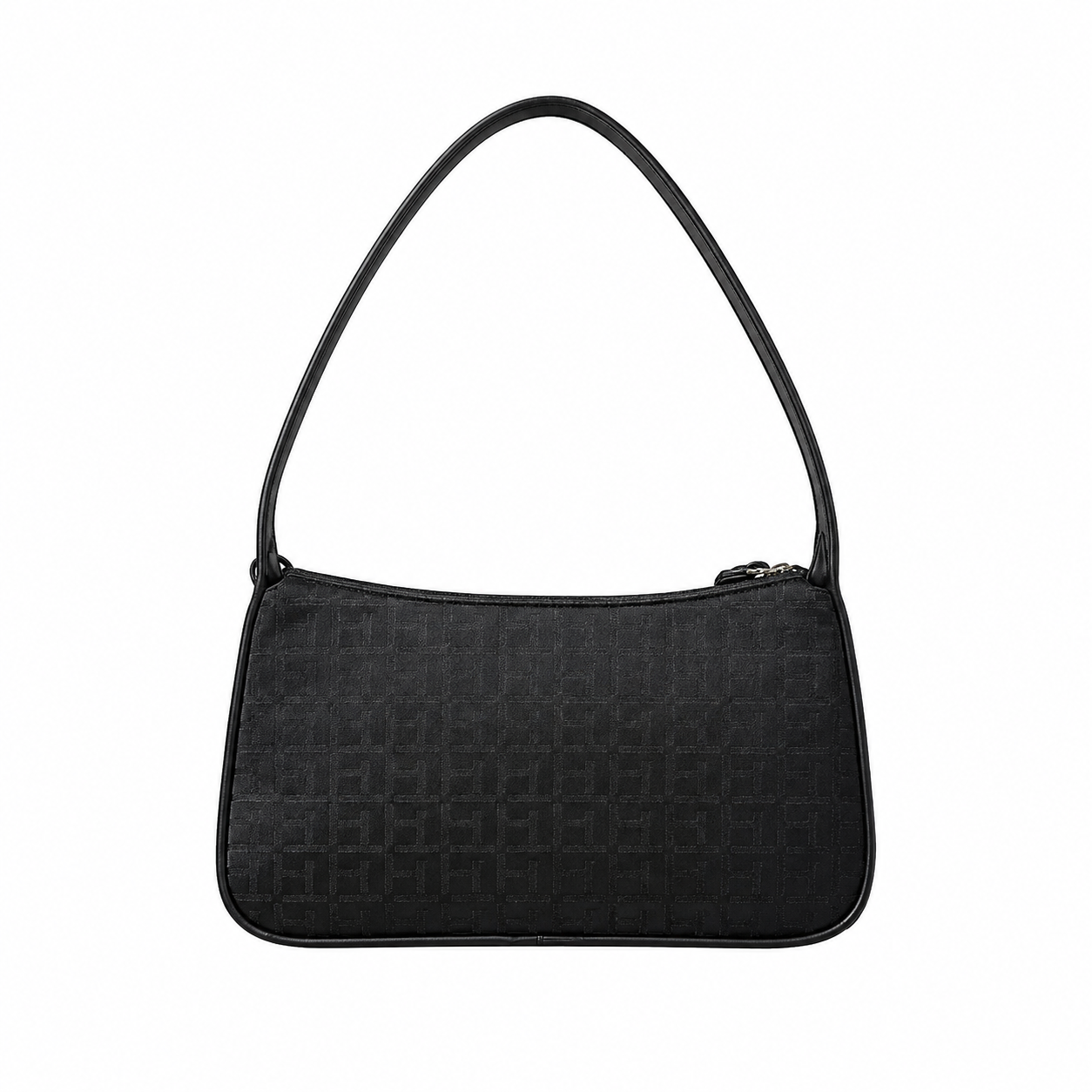 CARTERA DE HOMBRO TIPO BAGUETTE TOMMY HILFIGER TH MONOGRAM JACQUARD NEGRA - 2
