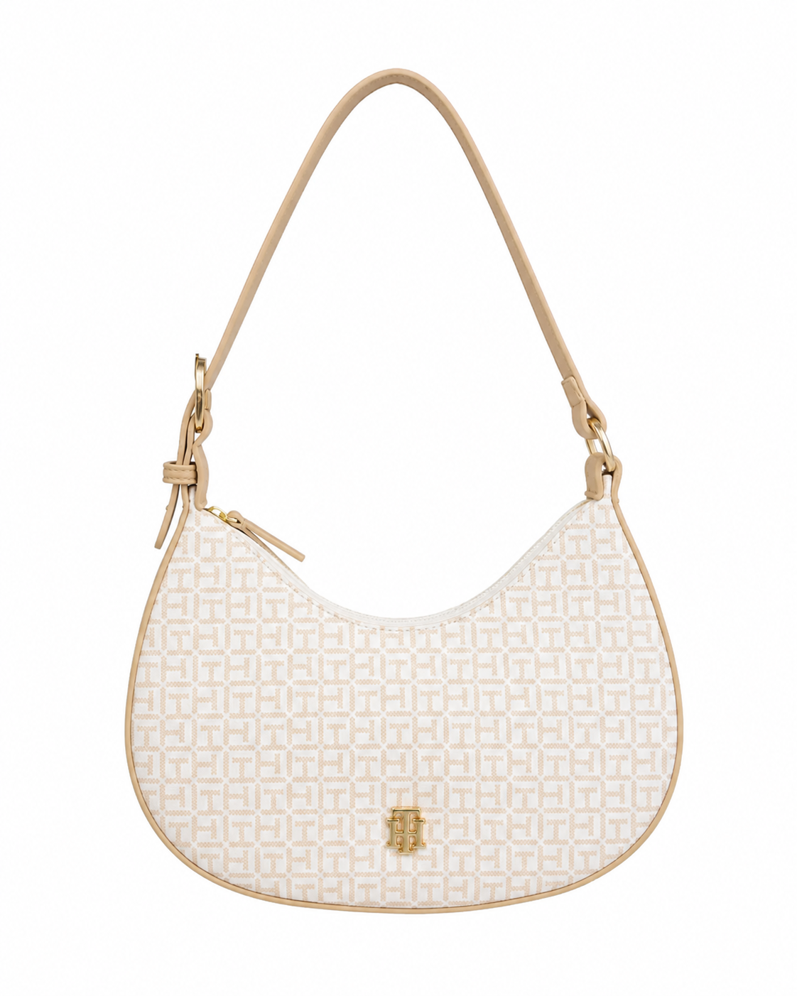 CARTERA DE HOMBRO BAGUETTE TOMMY HILFIGER TH MONOGRAM BEIGE - 1