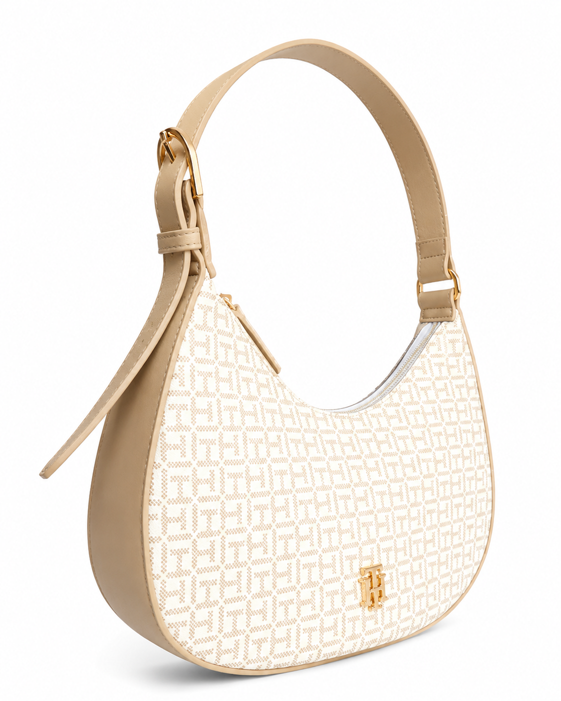 CARTERA DE HOMBRO BAGUETTE TOMMY HILFIGER TH MONOGRAM BEIGE - 2