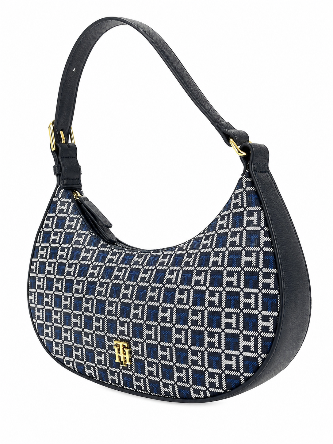 CARTERA DE HOMBRO BAGUETTE TOMMY HILFIGER TH MONOGRAM AZUL - 2