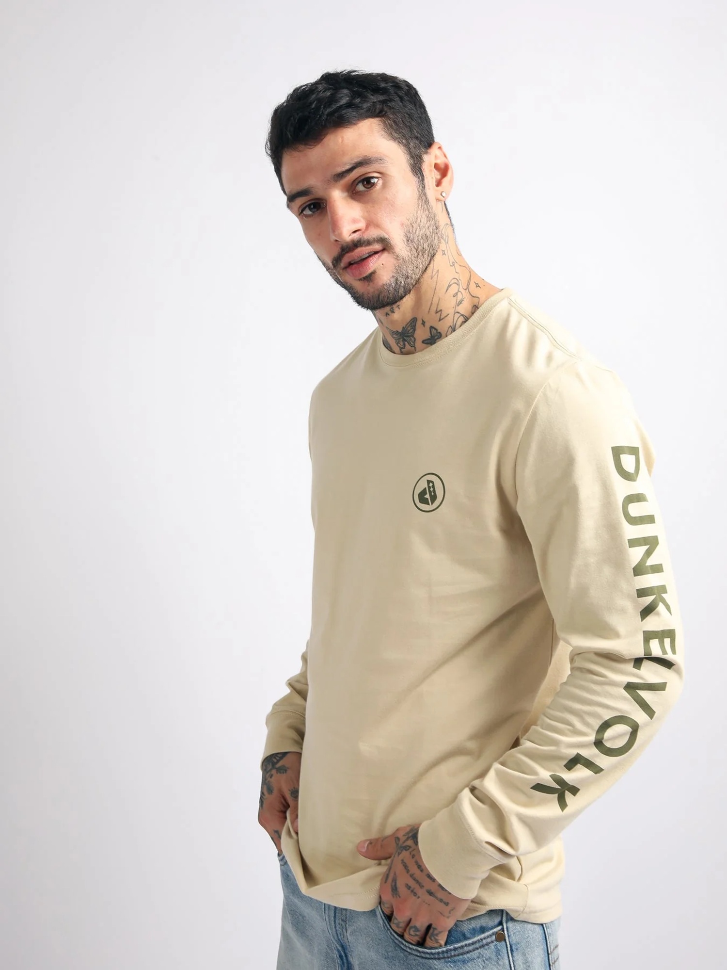 POLO MANGA LARGA ALGODÓN HOMBRE DUNKELVOLK BEIGE NEW LOGO ARMS XL - 1