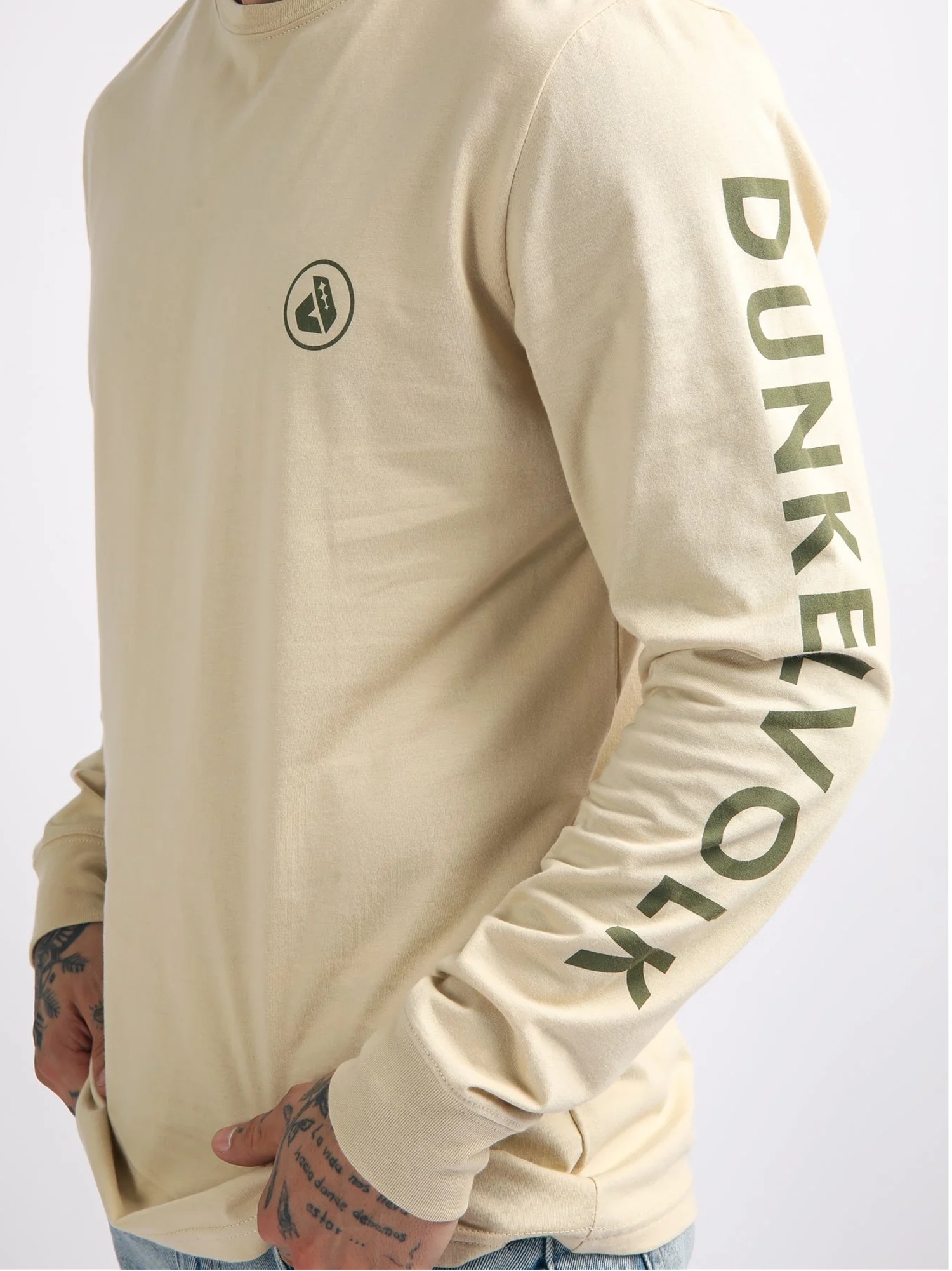 POLO MANGA LARGA ALGODÓN HOMBRE DUNKELVOLK BEIGE NEW LOGO ARMS XL - 4