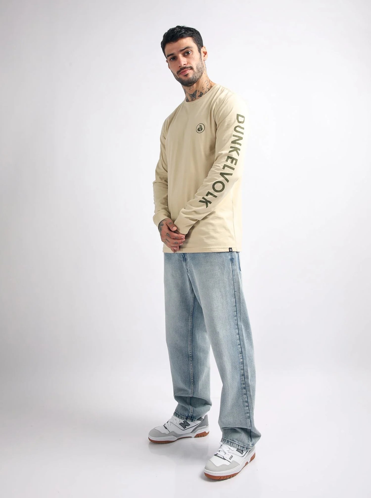 POLO MANGA LARGA ALGODÓN HOMBRE DUNKELVOLK BEIGE NEW LOGO ARMS XL - 5