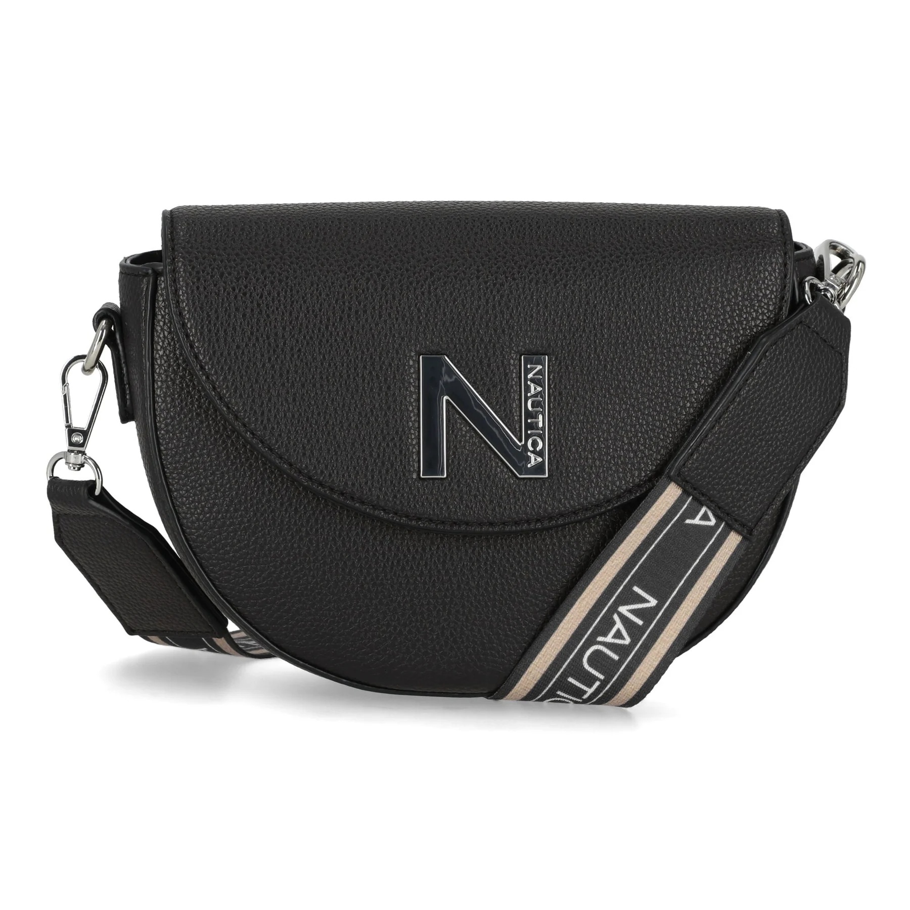 BOLSO NAUTICA BANDOLERA PARA MUJER CON SOLAPA Y DOBLE CORREA AJUSTABLE - 1