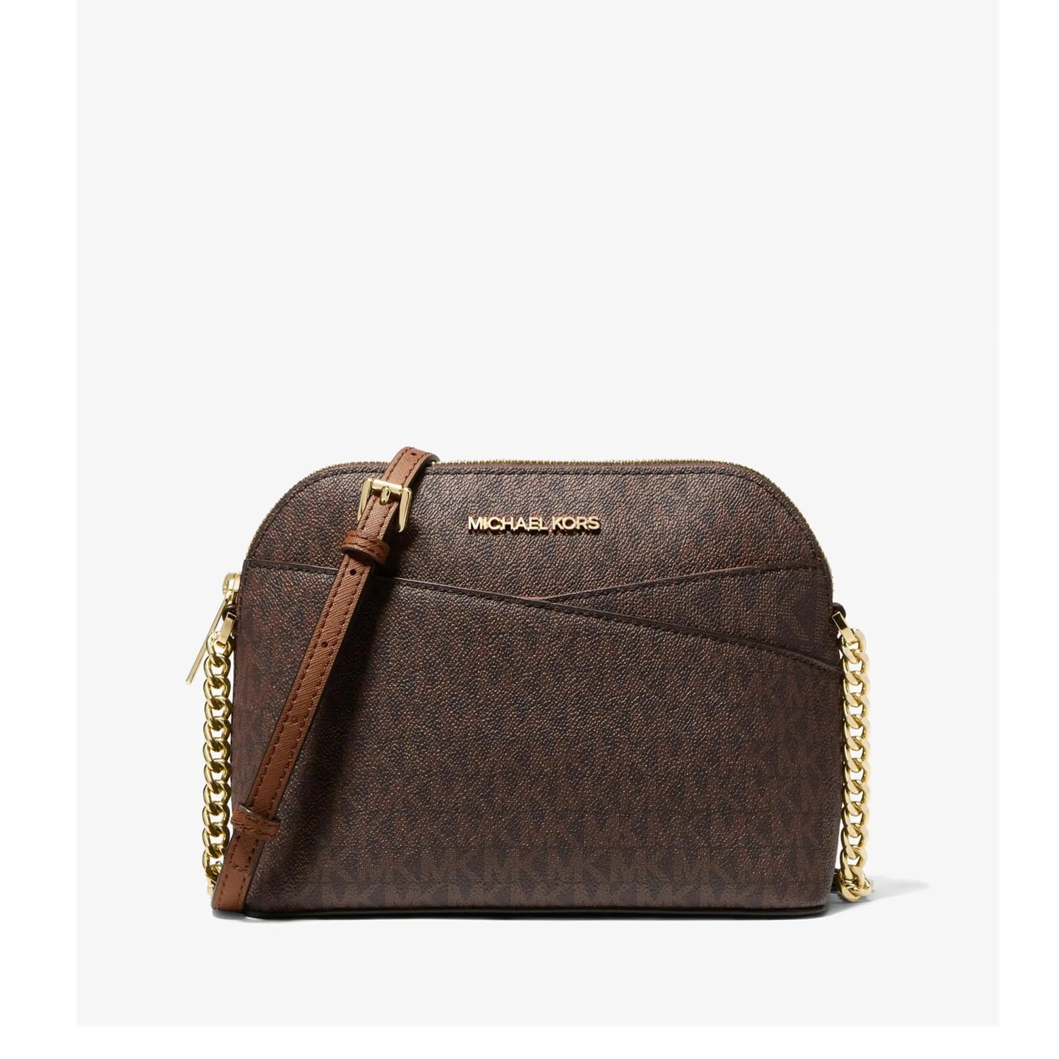 BOLSO BANDOLERA MICHAEL KORS MEDIANO CON LOGO JET SET TRAVEL MARRON - 1