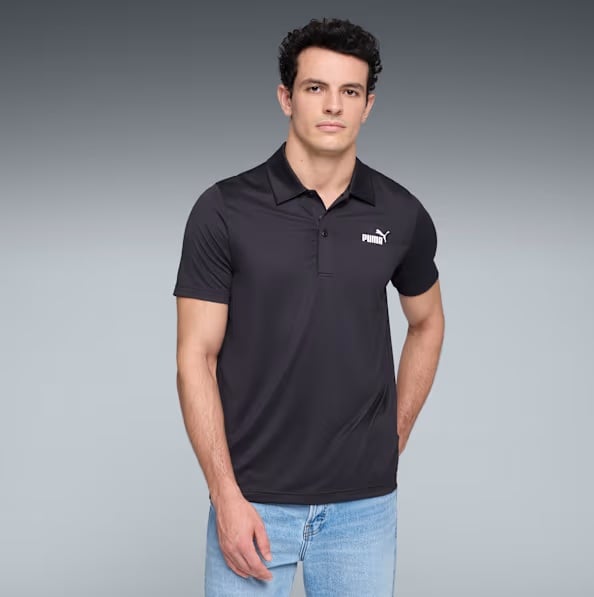 CAMISETA CON CUELLO PARA HOMBRE MARCA PUMA ESS ALL IN  NEGRO - 1