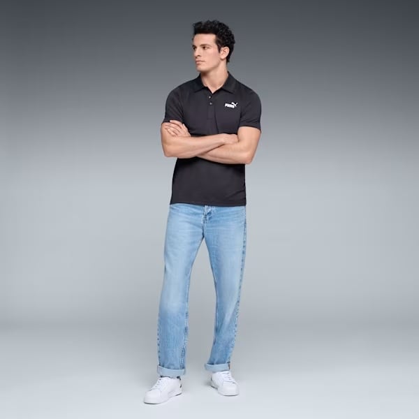 CAMISETA CON CUELLO PARA HOMBRE MARCA PUMA ESS ALL IN  NEGRO - 3