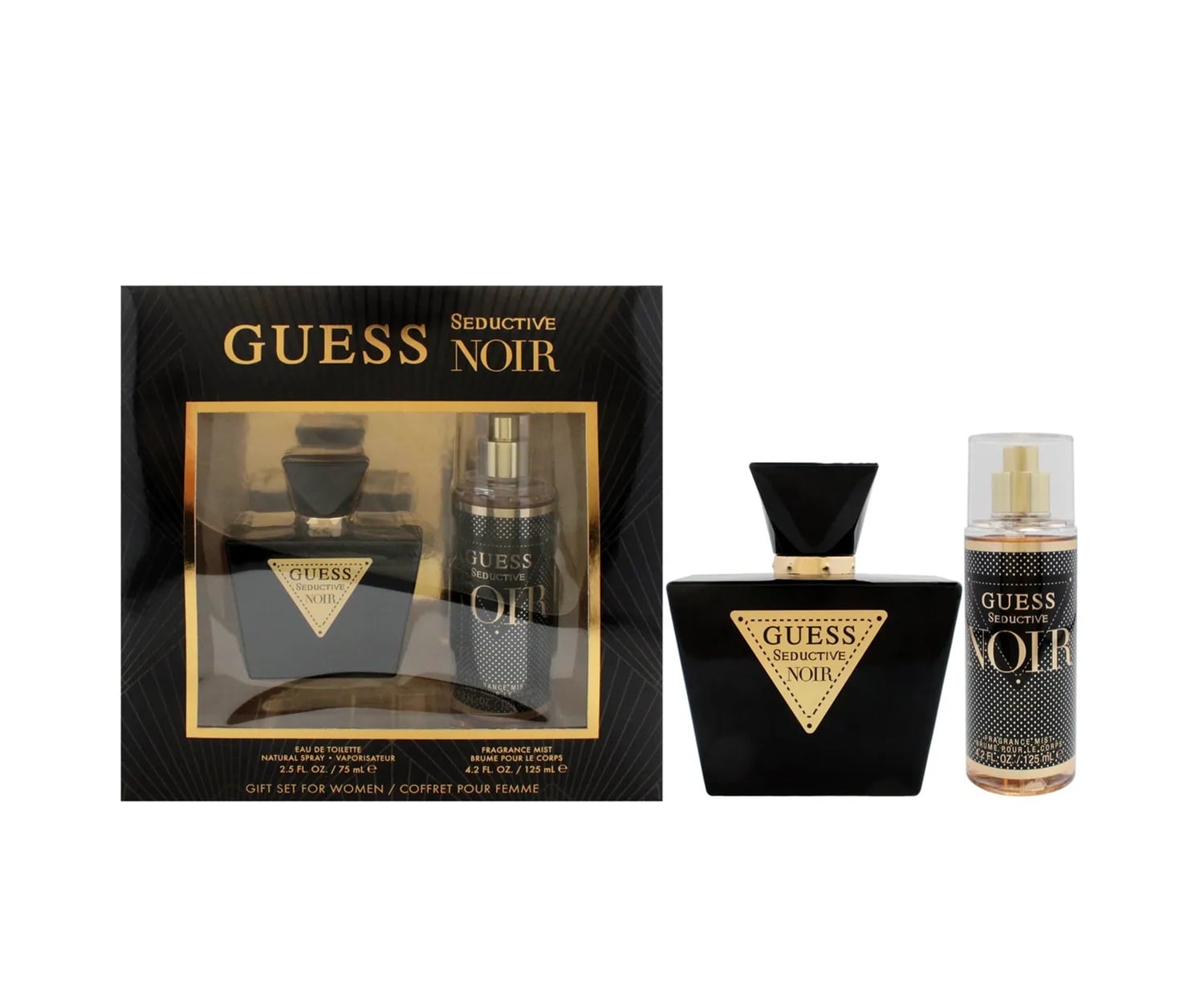 SET DE REGALO DE FRAGANCIAS SEDUCTIVE NOIR GUESS  75 ML EAU DE TOILETTE Y 125 ML BODY MIST - 4