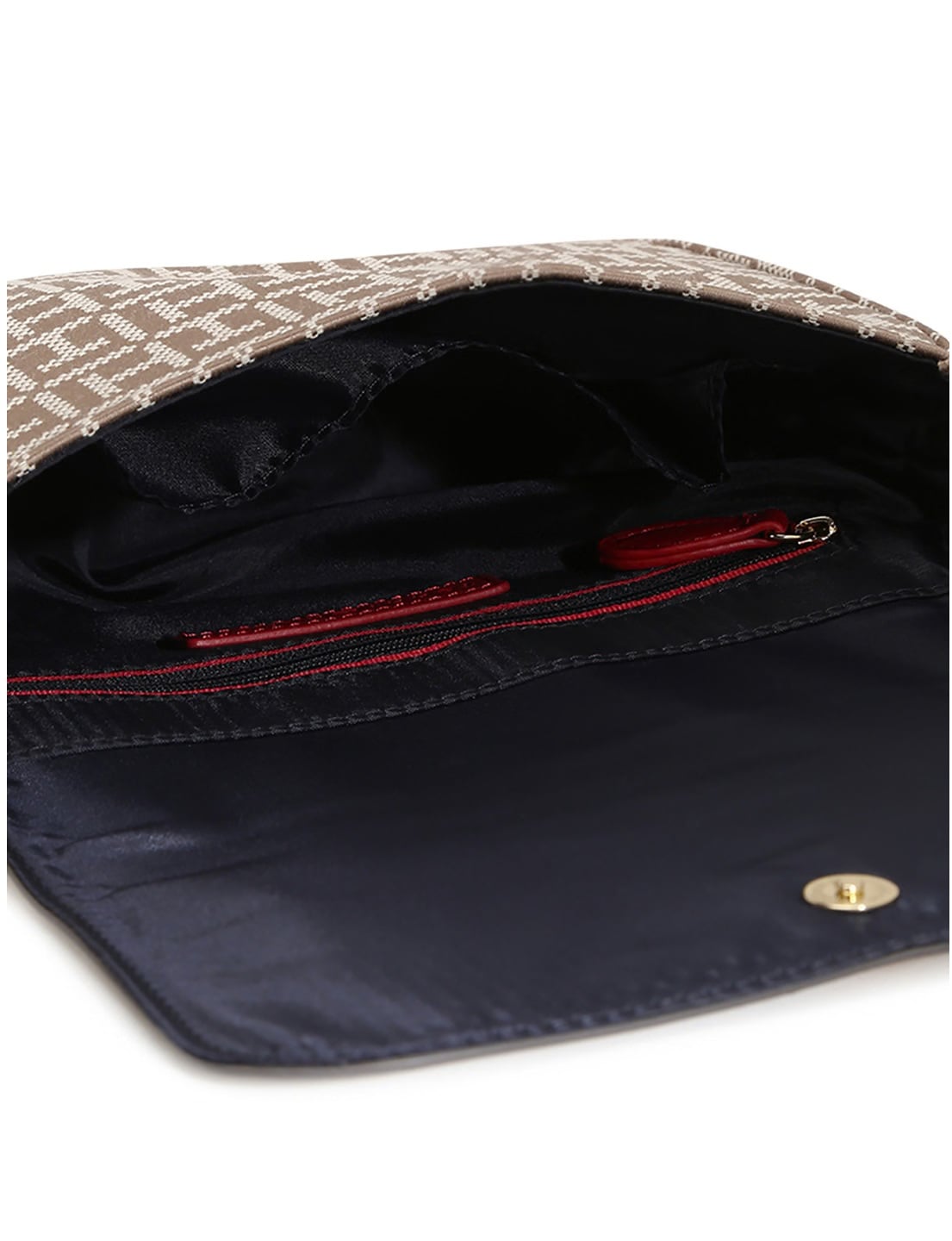 CARTERA BANDOLERA MAXINE CON SOLAPA BLANCO CON DORADO Y MONOGRAMA TOMMY HILFIGER - 5