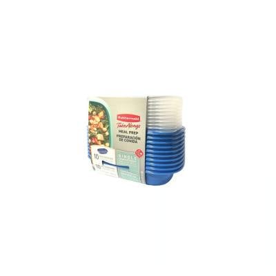 10 RECIPIENTES CON DIVISIONES 887ML - AZUL - RUBBERMAID - 1