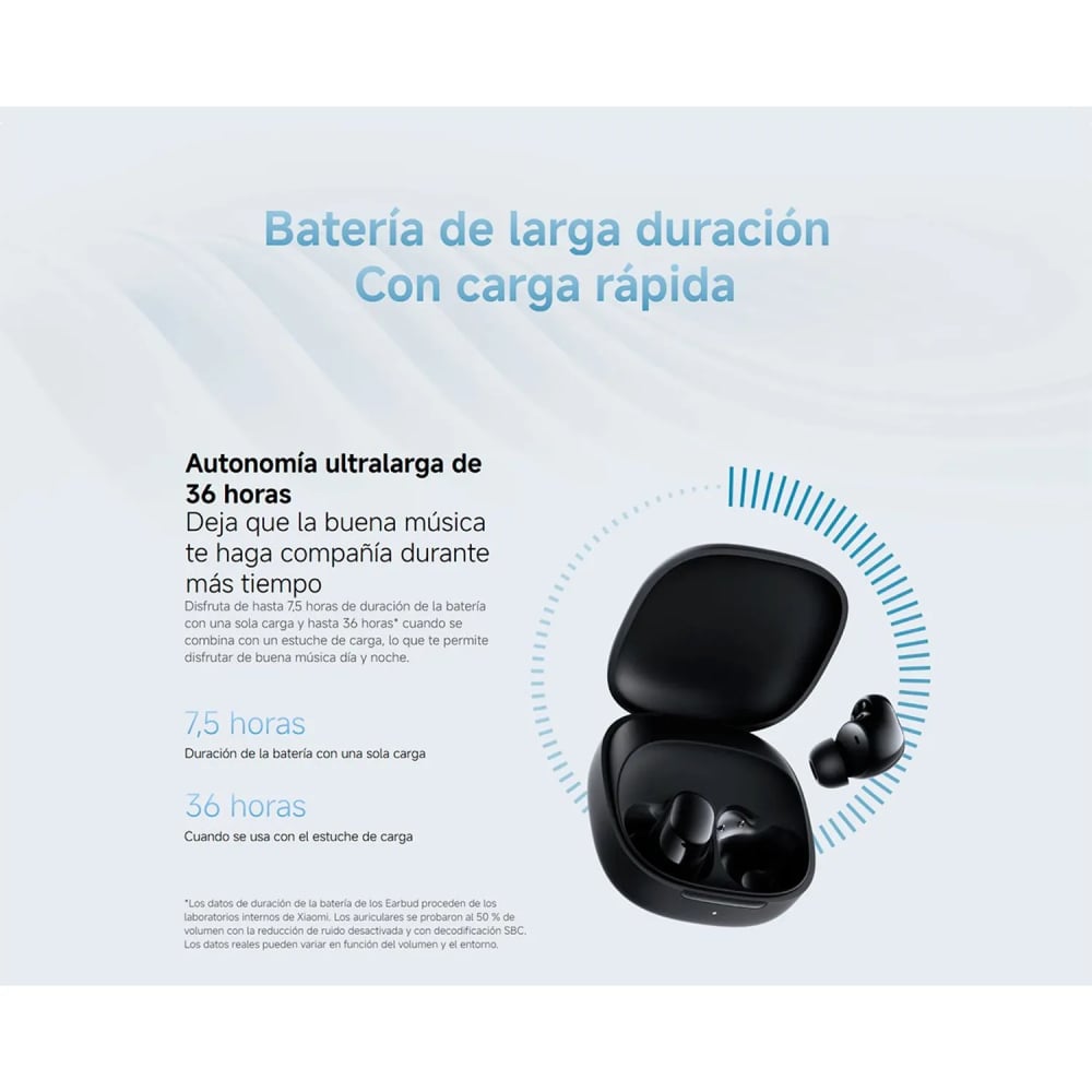 AUDIFONOS XIAOMI REDMI BUDS 6 PLAY NEGRO - 4