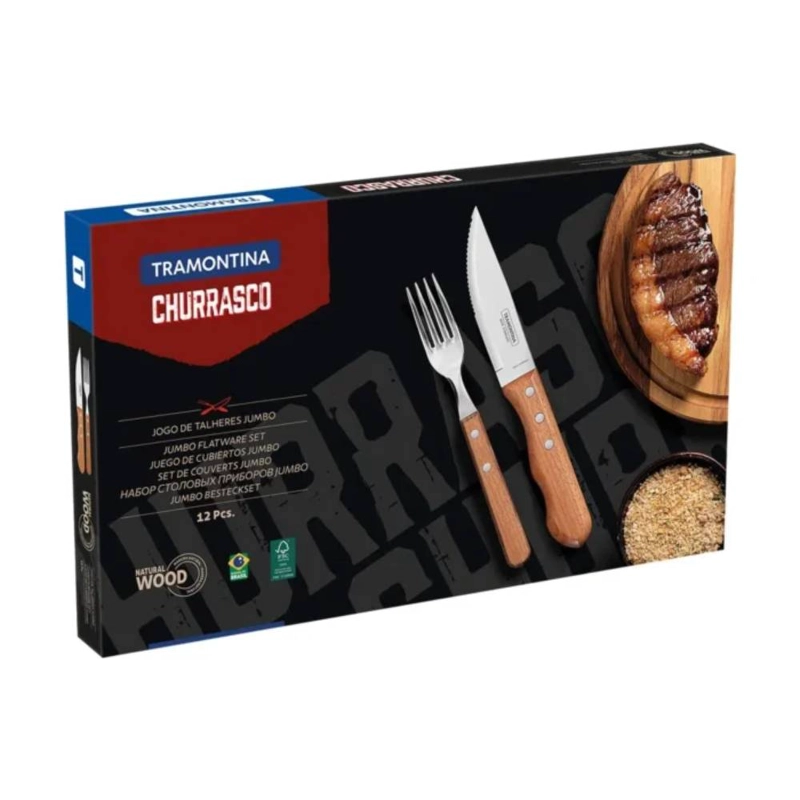 JUEGO DE CUBIERTOS PARA ASADO DE ACERO INOXIDABLE DYNAMIC X 12 PIEZAS - 2
