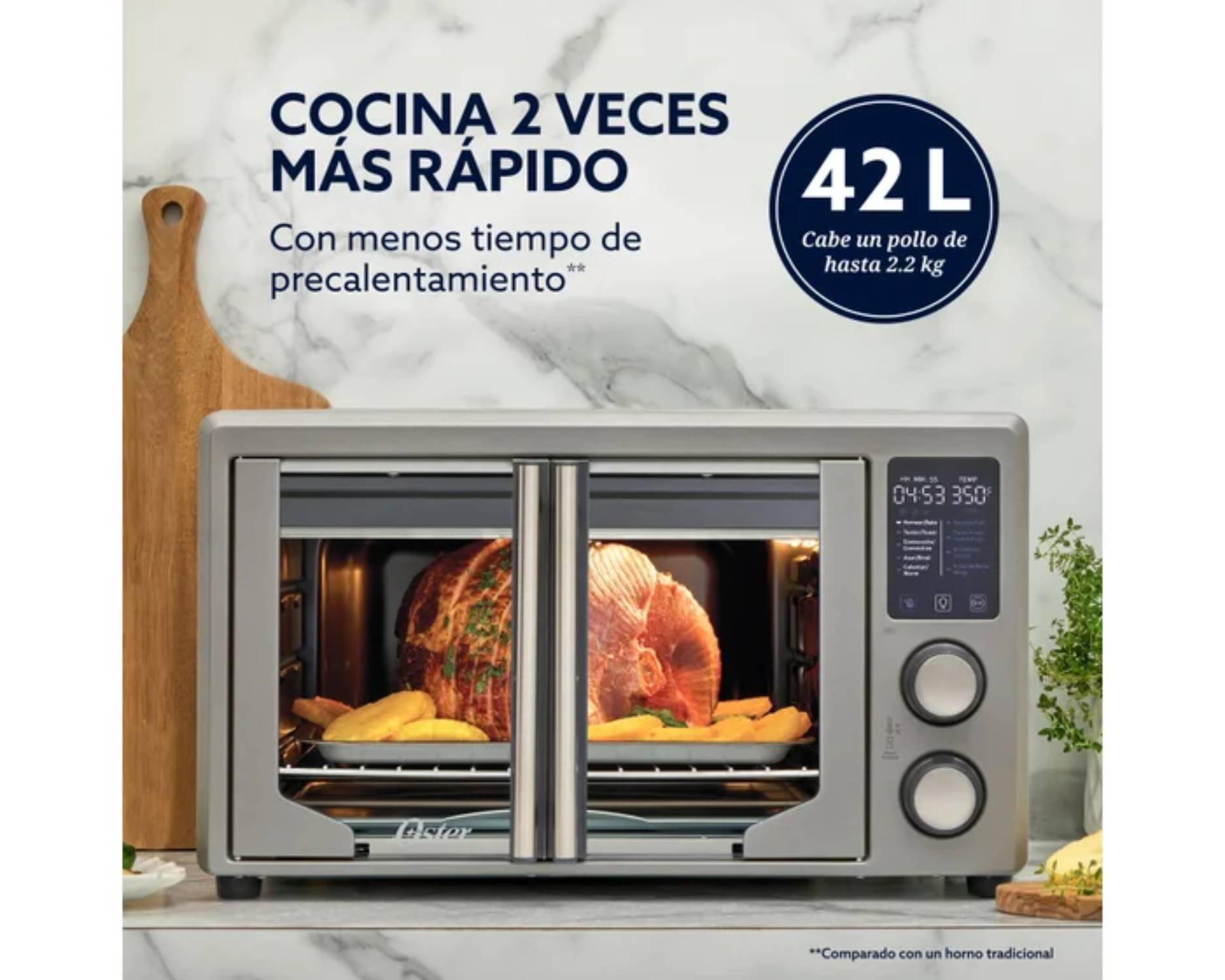 HORNO CON FREIDORA DE AIRE OSTER - TSSTTV42FDDAFNS 42L - 4