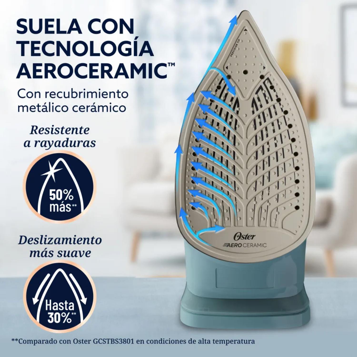 PLANCHA OSTER - AEROGLIDE VERDE GCSTAC7001-053 - 3