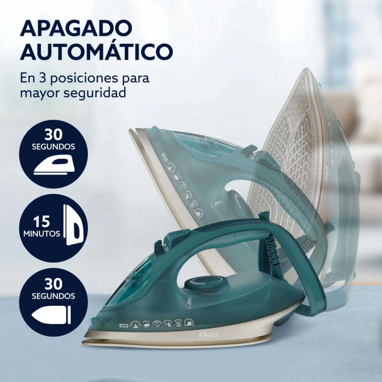 PLANCHA OSTER DE VAPOR AEROGLIDE MAX VERDE OSCURO GCSTAC7802-053 - 2