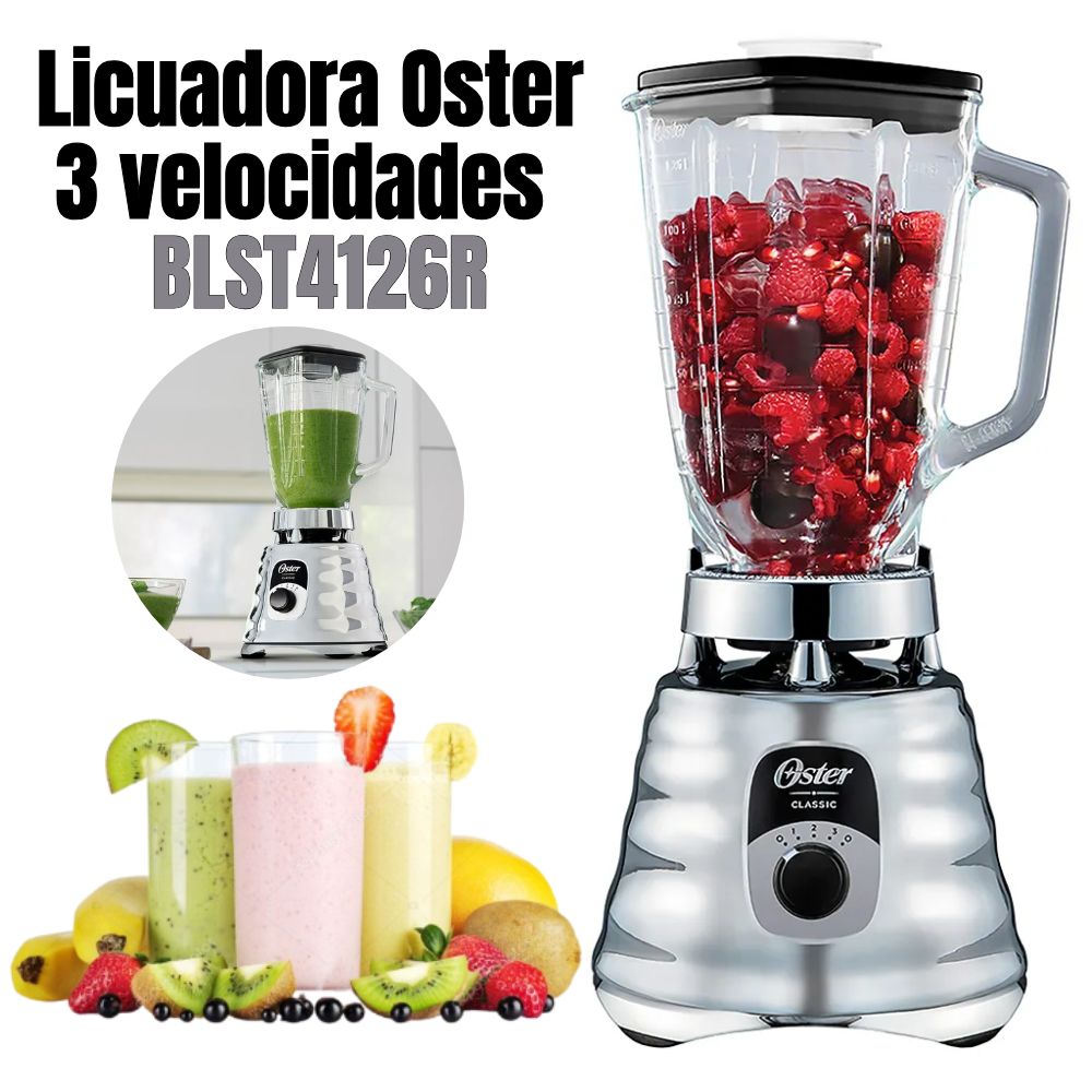 LICUADORA CLÁSICA OSTER DE 3 VELOCIDADES BLST4655 - 4