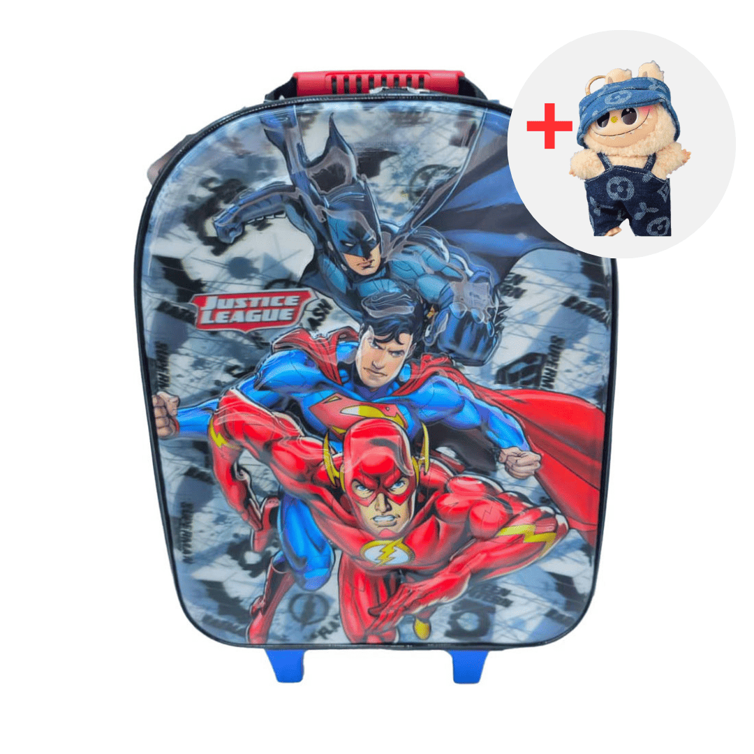 MOCHILA ESCOLAR DC JUSTICE LEAGUE + LABUBU - 1