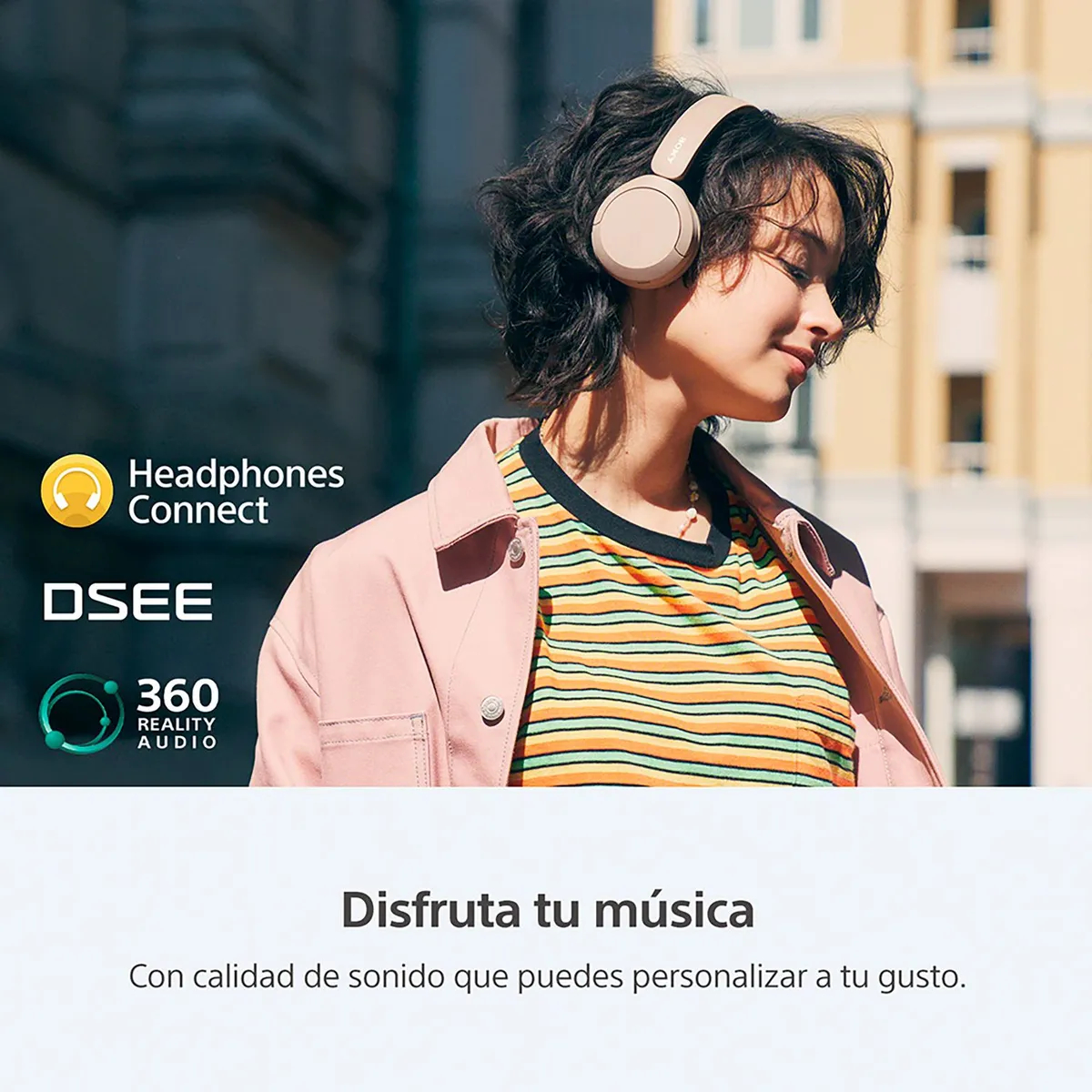 AUDIFONO SONY BLUETOOTH ON EAR HASTA 50 HORAS WH-CH520 NEGRO - 5