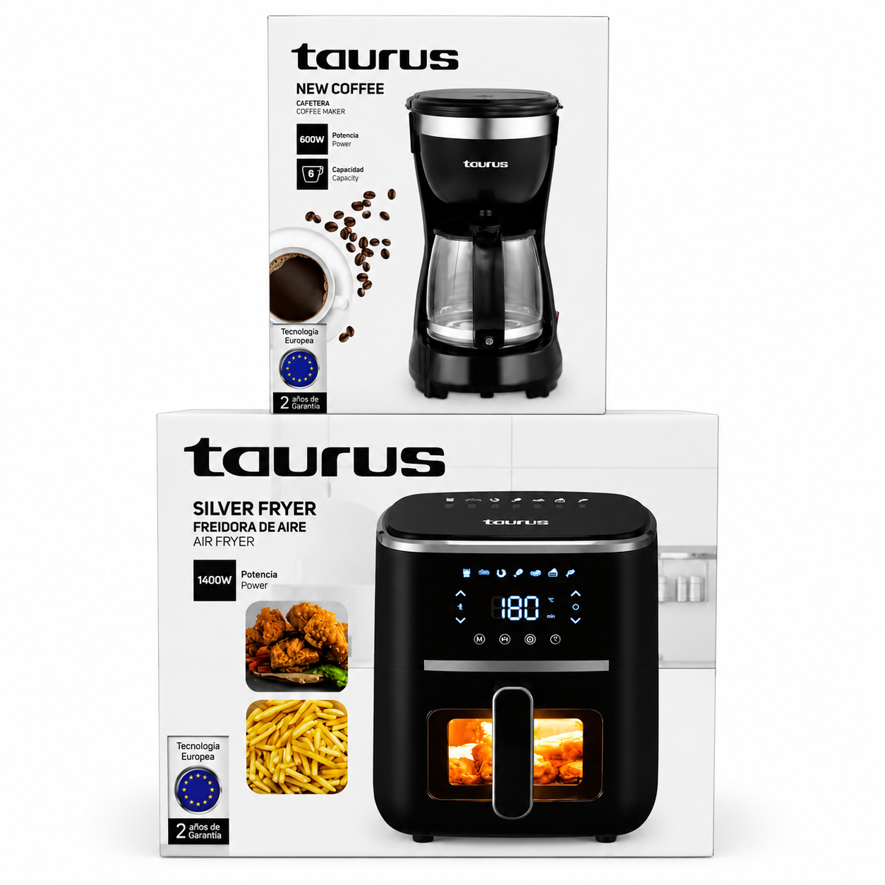 COMBO FREIDORA DE AIRE SILVER + CAFETERA TAURUS - 1