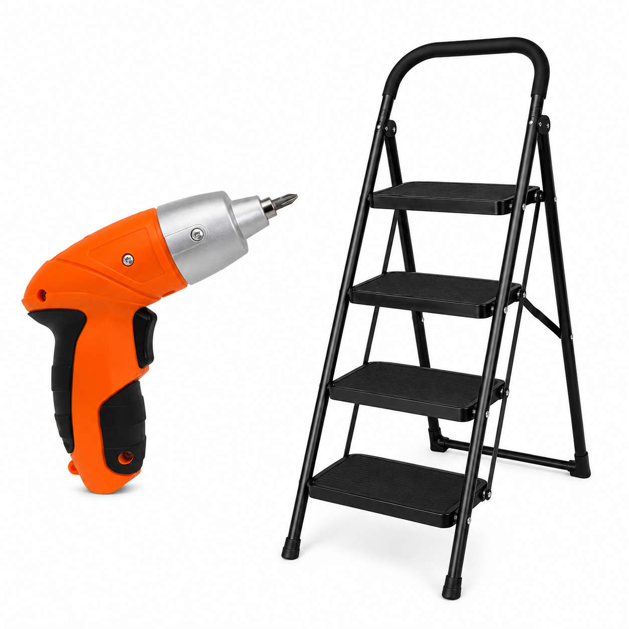 COMBO DESTORNILLADOR ELÉCTRICO + ESCALERA 4 PASOS - 1