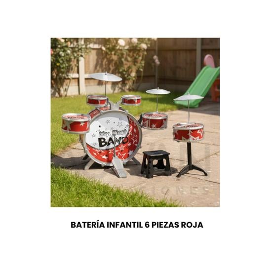 BATERÍA INFANTIL 6 PIEZAS ROJA - 1
