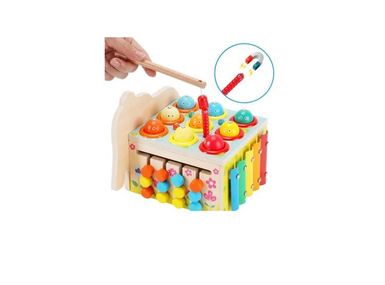 JUEGO MADERA GALLINA CON MARTILLO DIDÁCTICO 300G - 1