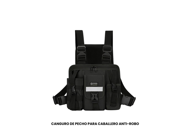 CANGURO DE PECHO PARA CABALLERO ANTI-ROBO - 1