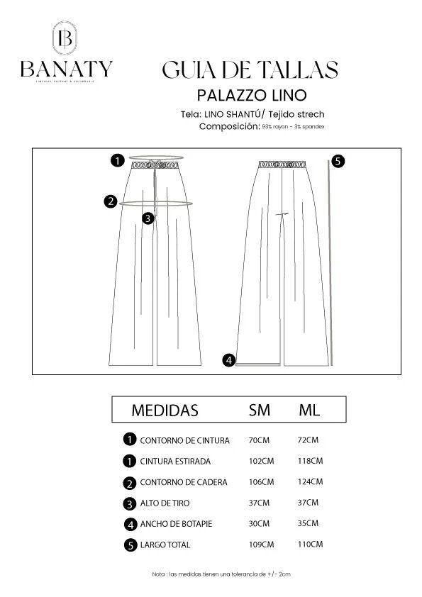 PALAZZO LINO PARA MUJER BANATY - 3