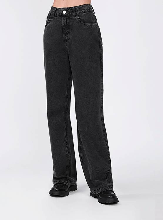 PALAZZO DENIM A LA CINTURA CON BOLSILLOS - 2