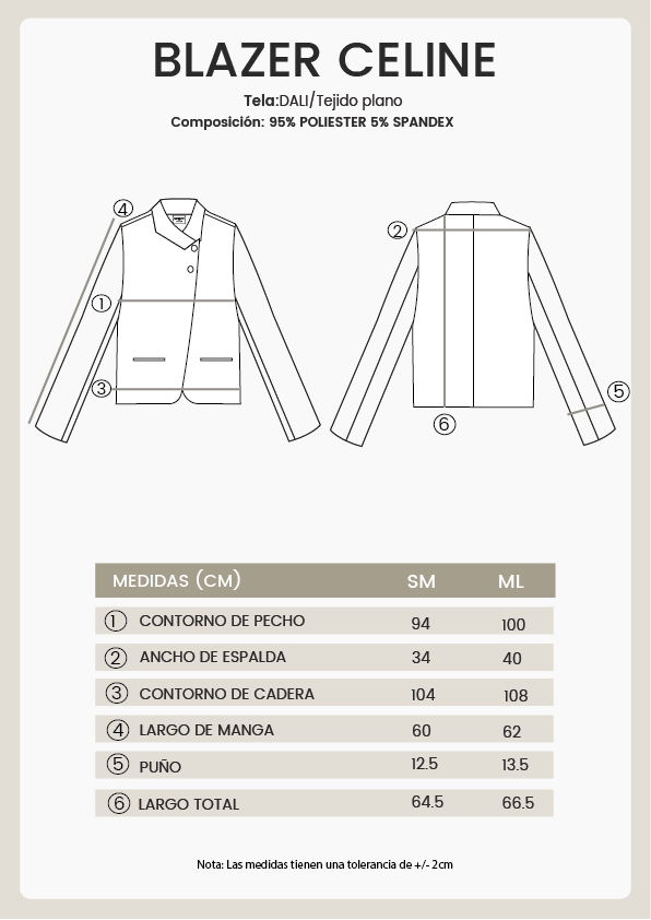 BLAZER ESTRUCTURADO CUELLO ALTO CRUZADO - CELINE - 2