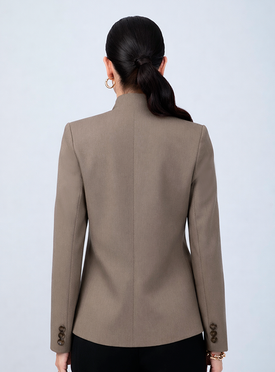 BLAZER ESTRUCTURADO CUELLO ALTO CRUZADO - CELINE - 3