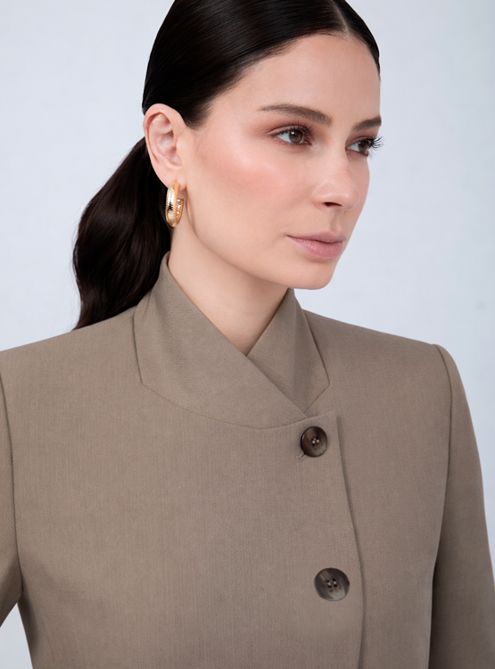 BLAZER ESTRUCTURADO CUELLO ALTO CRUZADO - CELINE - 4