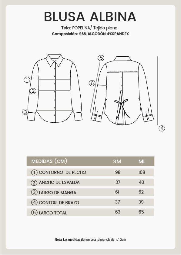 BLUSA CAMISERA ESTAMPADA CON ABERTURA EN ESPALDA - ALBINA - 2