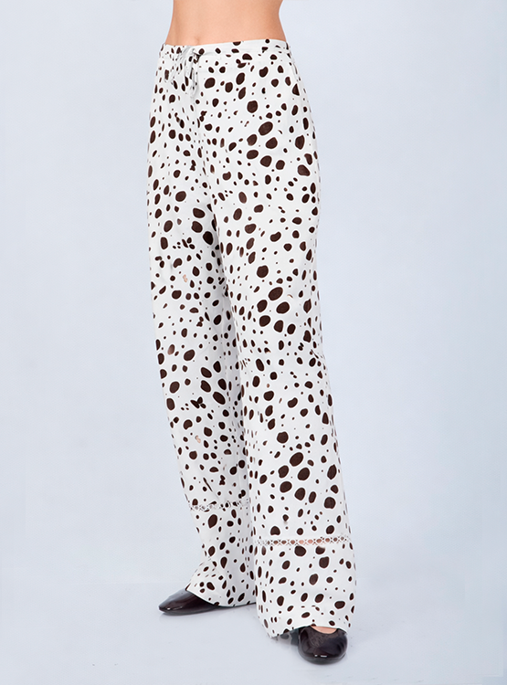 PANTALÓN PALAZZO DE ALGODÓN CON PRINT - ALBINA - 1