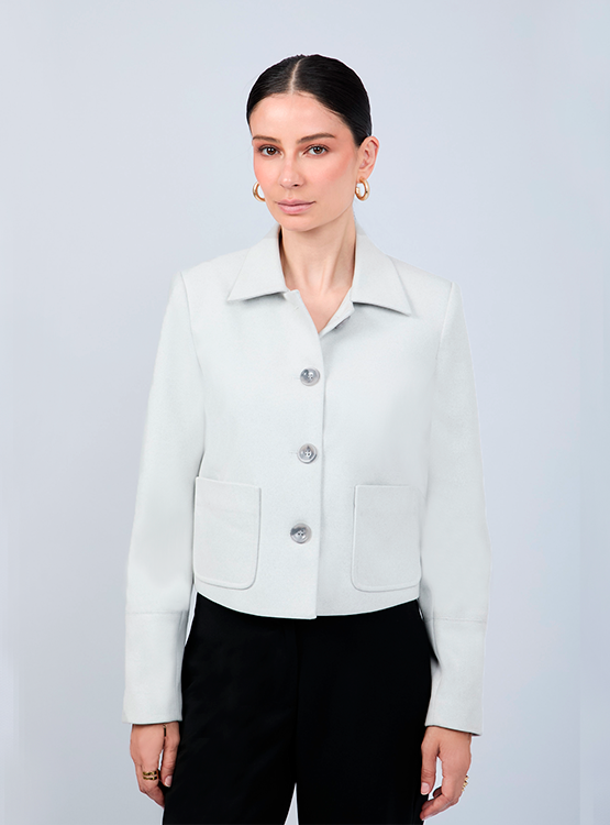CASACA CORTA CON CUELLO CAMISERO - AMALIA - 1