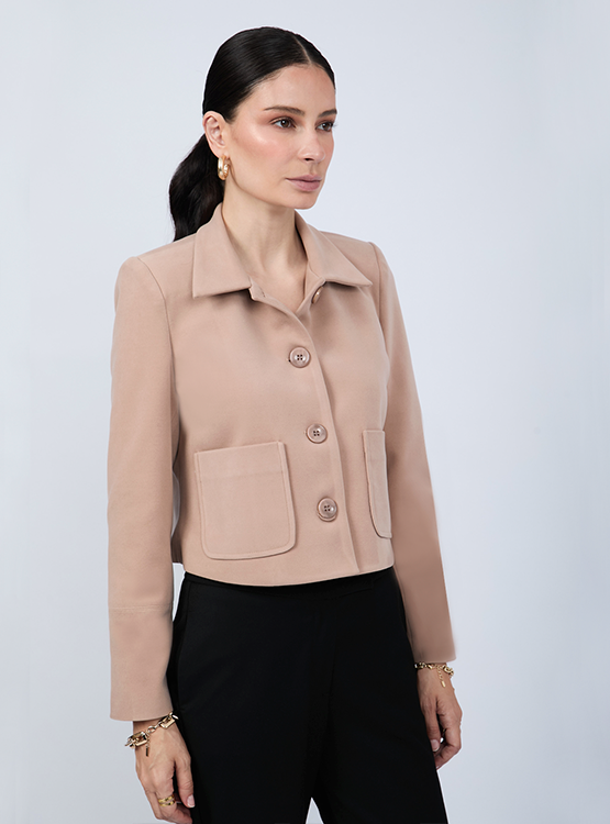 CASACA CORTA CON CUELLO CAMISERO - AMALIA - 3