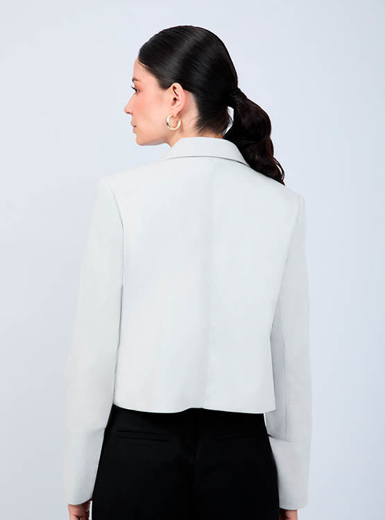 CASACA CORTA CON CUELLO CAMISERO - AMALIA - 4