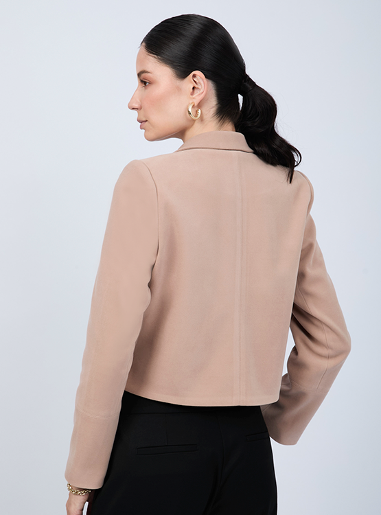 CASACA CORTA CON CUELLO CAMISERO - AMALIA - 4